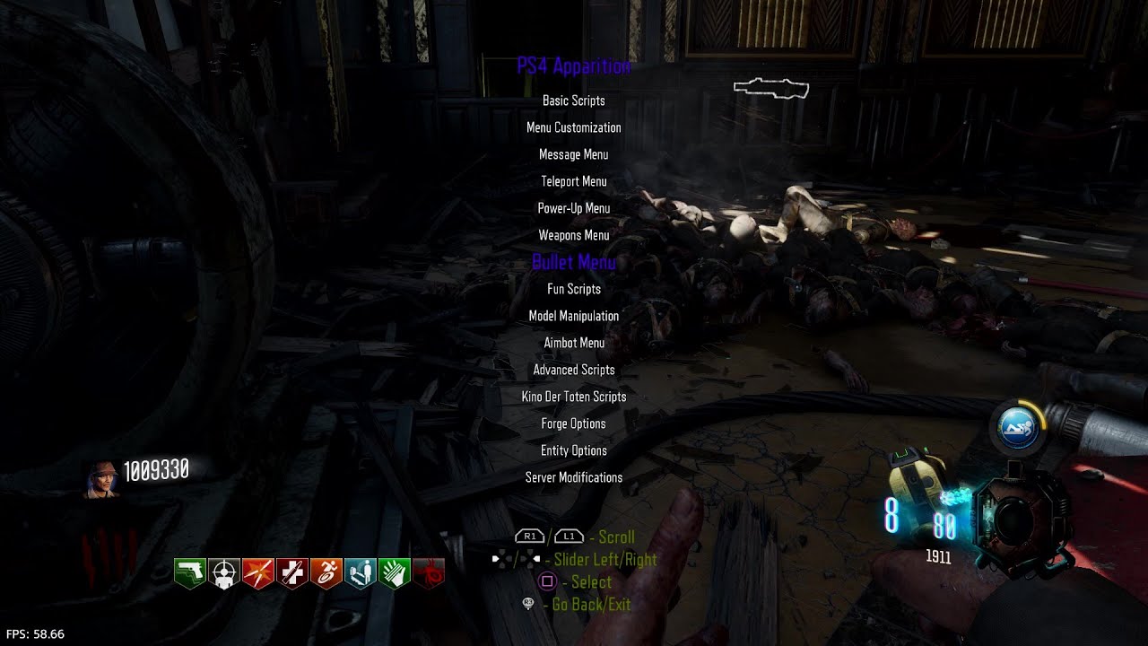 (PS4 MODDING) Apparition Zombie Mod Menu 1.1.2 BO3 1.33