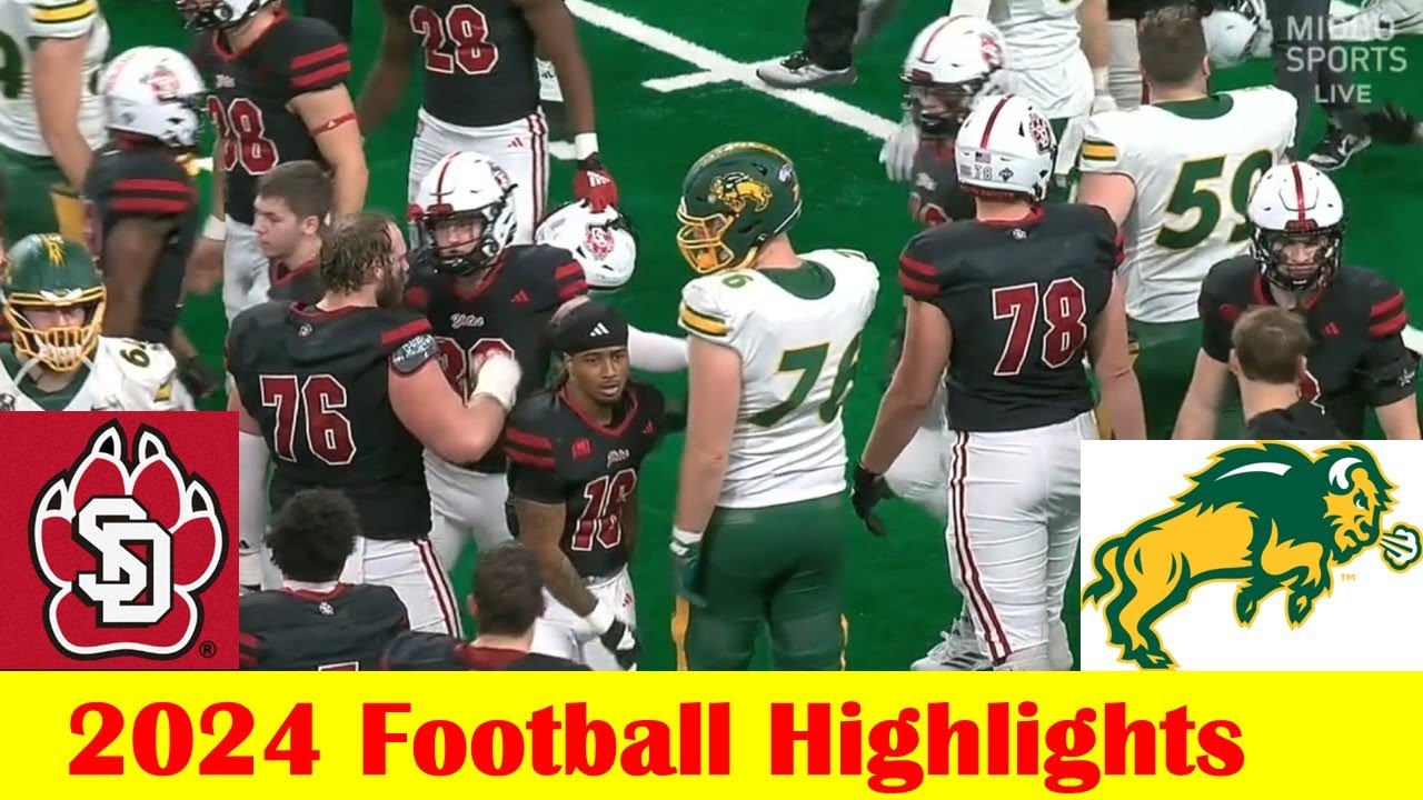 North Dakota State vs South Dakota Football Game Highlights 11 23 2024