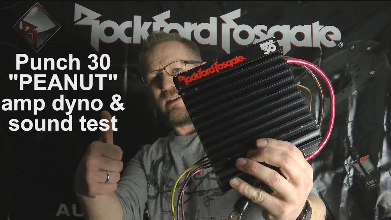 Rockford Fosgate Punch 30 amp dyno oldschool amplifier power test and soundcheck on speakers