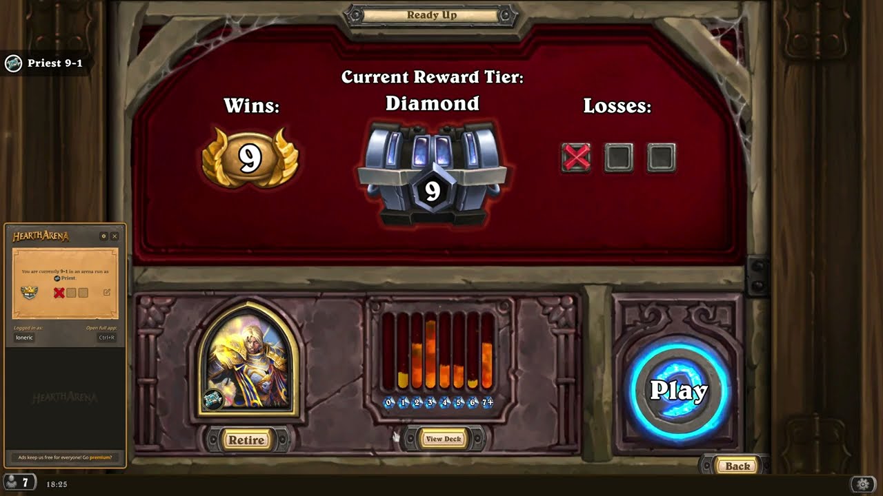 12-2 Attrition Priest - Arena Underground Hearthstone