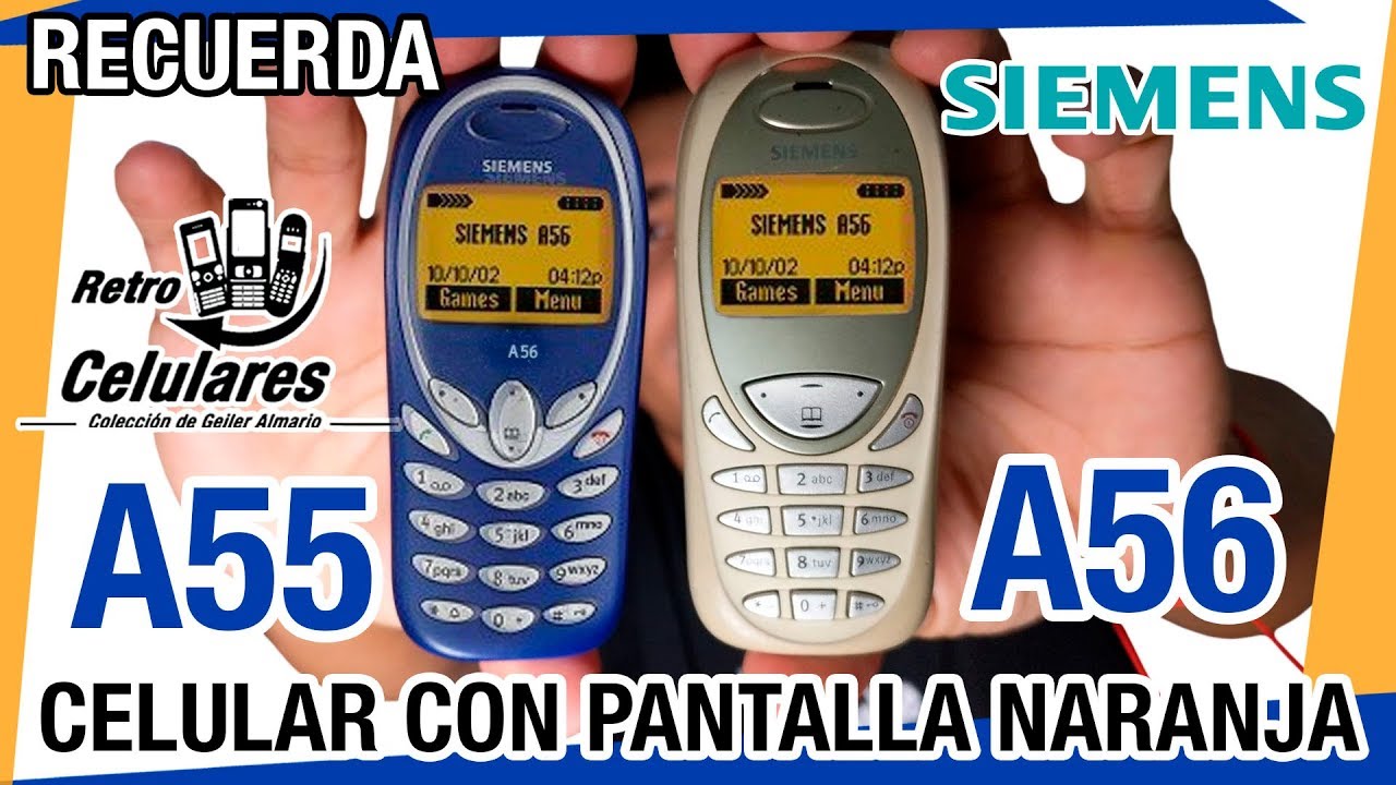 Recuerda SIEMENS A56 / A55 Celular con PANTALLA NARANJA / Retro celulares 4k