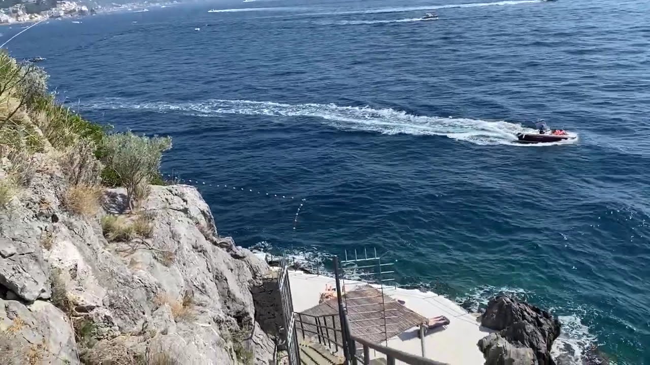 So many steps to get to the water on the Amalfi coast!