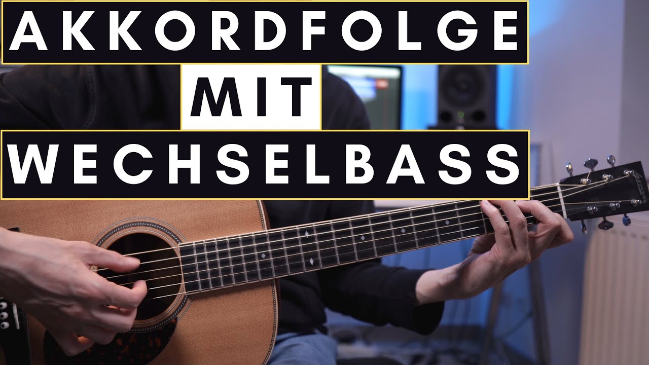 Fingerstyle auf der Gitarre lernen - Akkordfolge mit einfachem Wechselbass