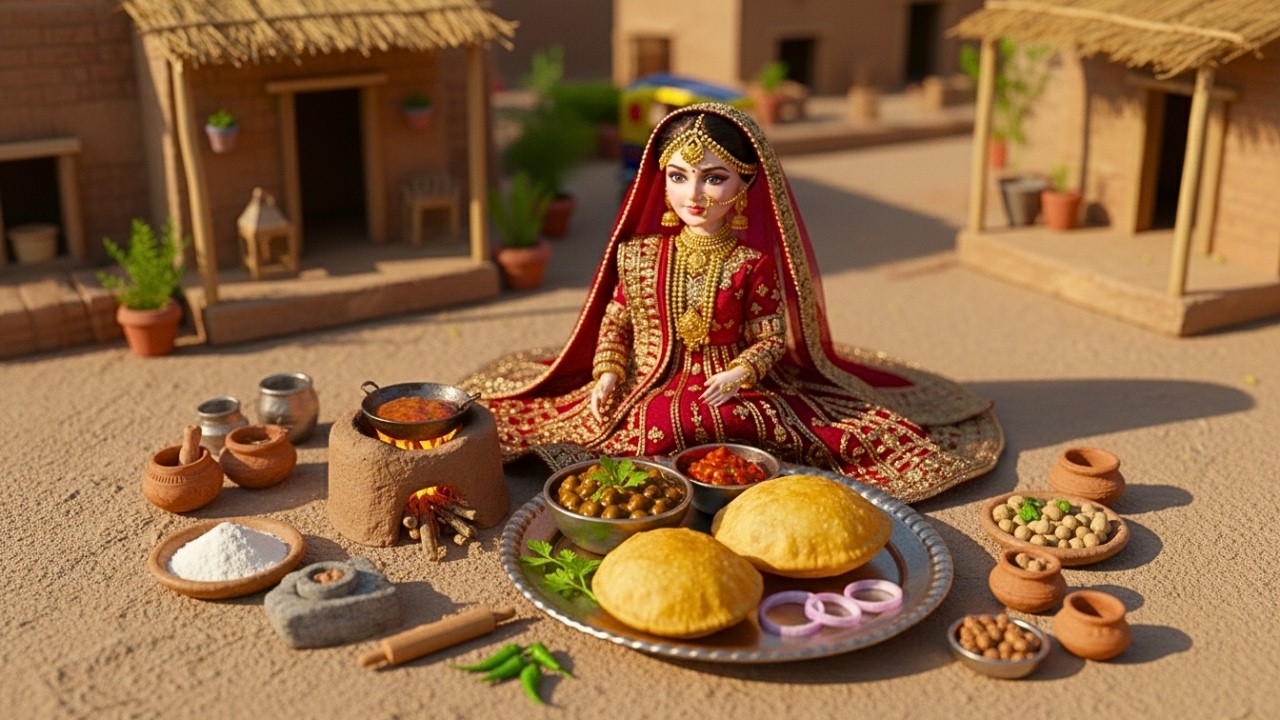 Miniature Chole Bhature ASMR 😍 | Tiny Village Cooking on Mud Chulha | Sabiha Miniature