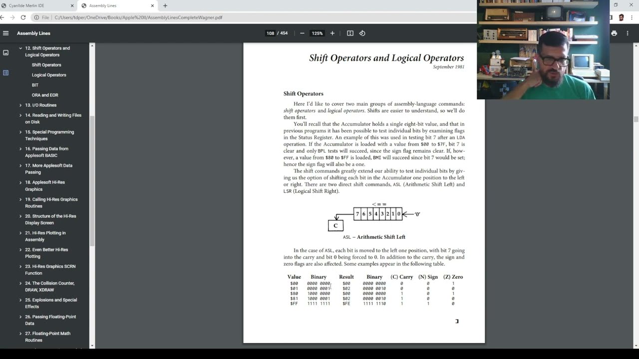 Learning 6502 Assembly on the Apple II, the easy way - Ep. 11: Shift and Logical Operators
