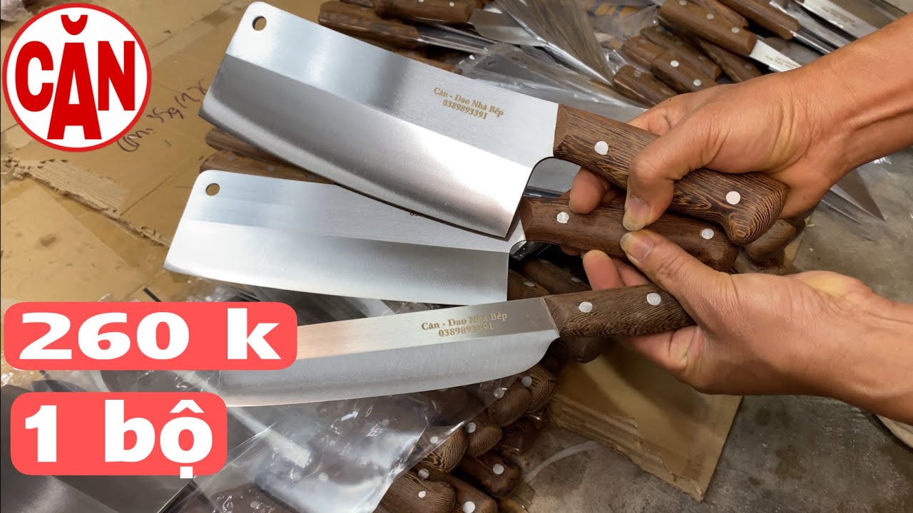 Bộ dao thép trắng 420J giá 260 k, bảo hành chất lượng, Căn - Dao Nhà Bếp