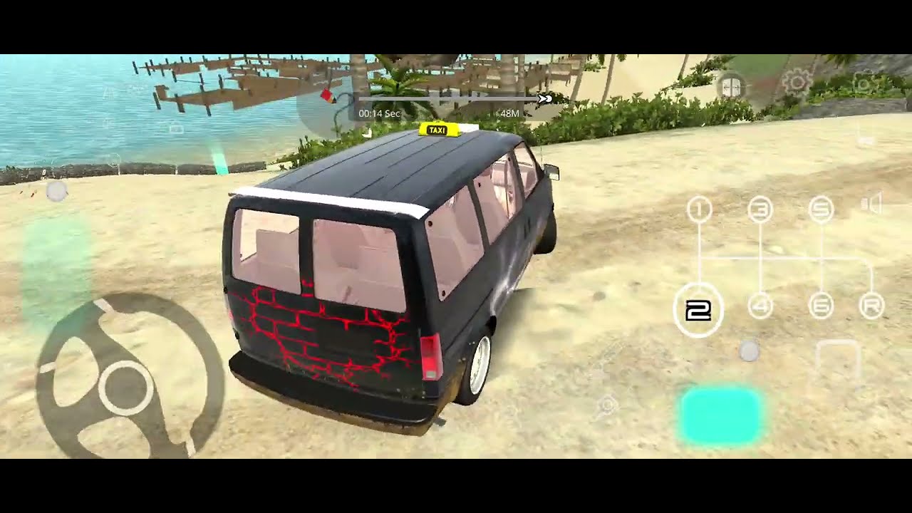 Taxi Driving, Mini Van/ Stucked in a sand.