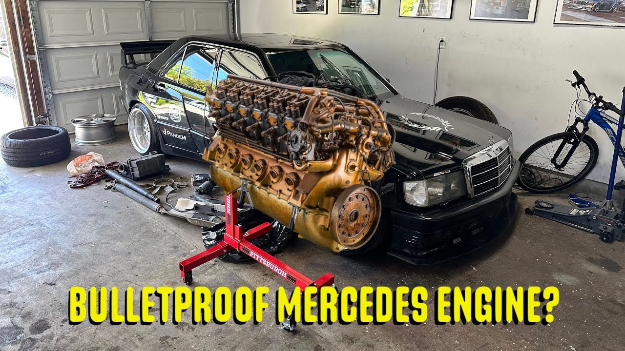 Picked Up My New Engine for My Pandem Mercedes Benz 190e M104