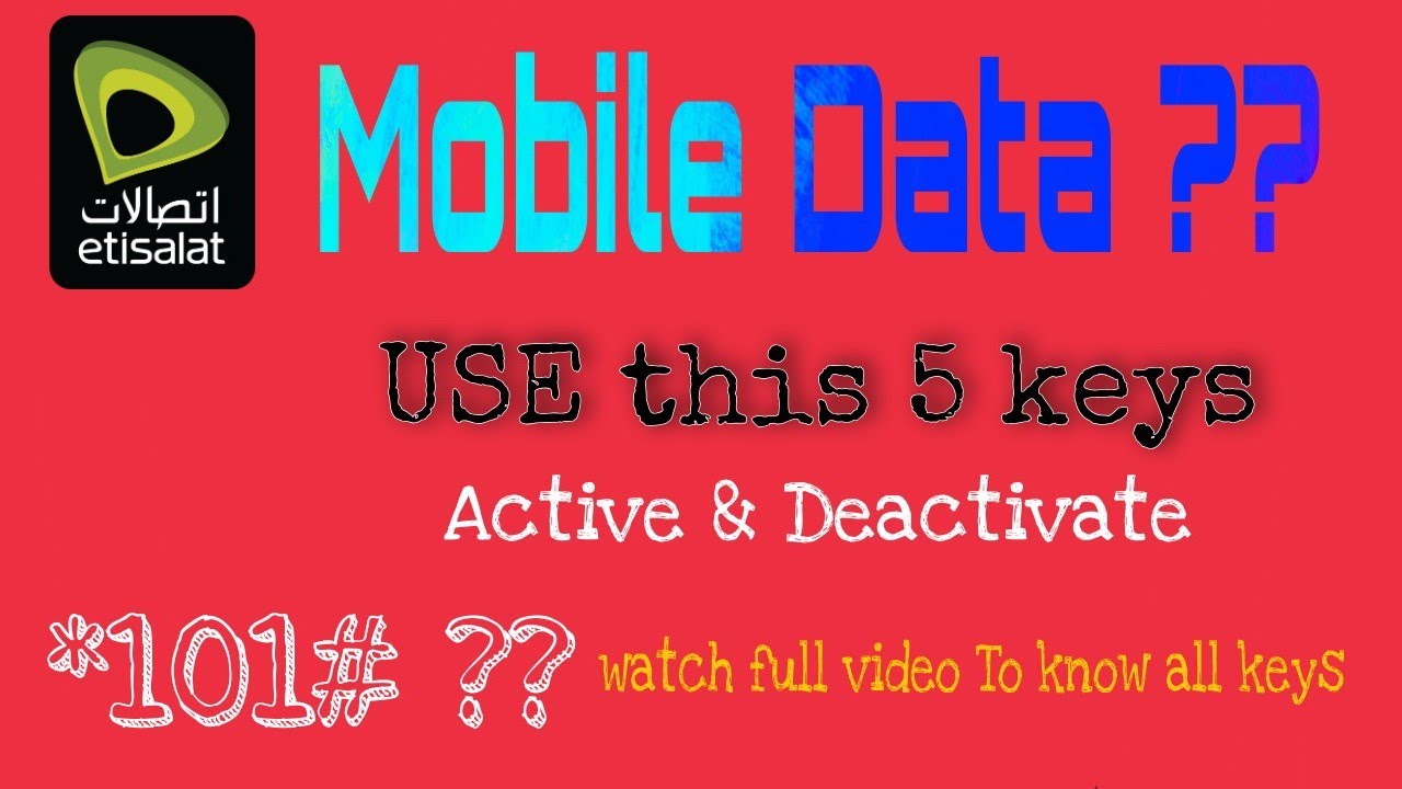 How Make Mobile Data 5 Way Etisalat in UAE 🇦🇪 | Use this code for active mobile data #etisalatdata