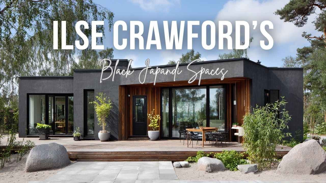 Черные японские интерьеры, передающие теплоту и человечность стиля Илзе Кроуфорд.