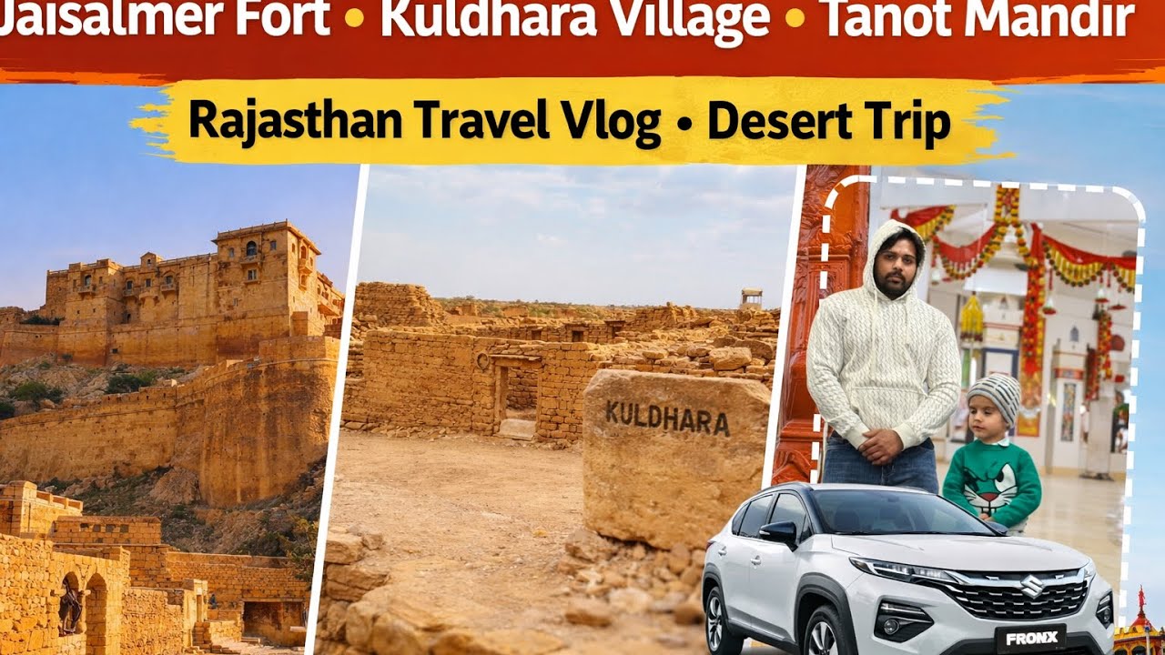 Jaisalmer Fort, Kuldhara Village & Tanot Mandir Full Tour | Rajasthan Travel Vlog 