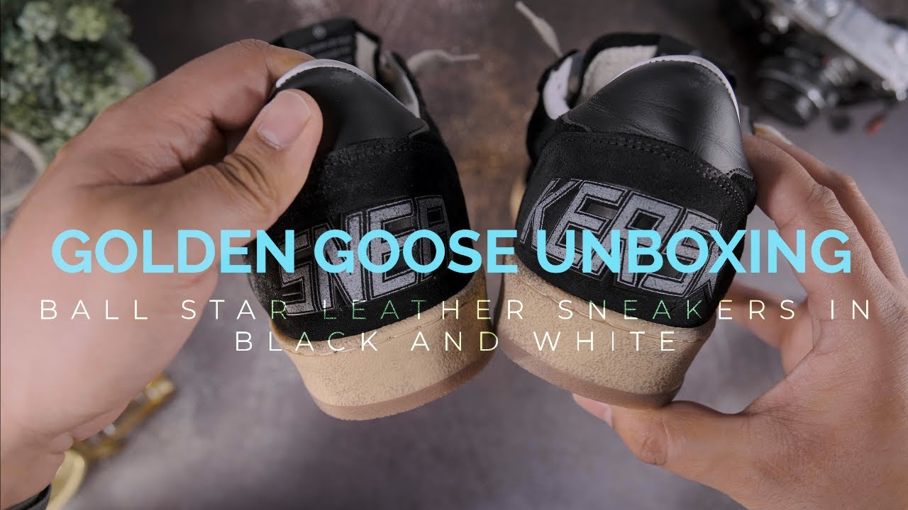 GOLDEN GOOSE 4K UNBOXING! Ball Star Sneakers in Black Suede and White Accents