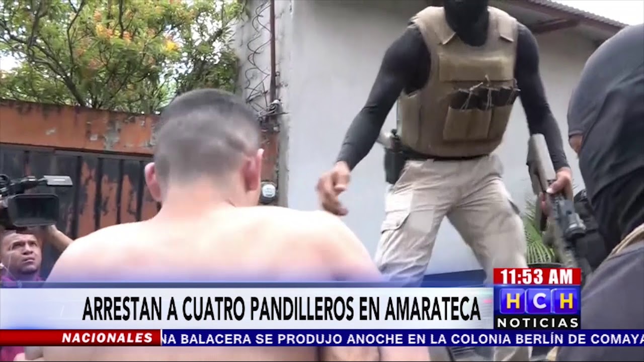 ¡Arrestados! cuatro supuestos miembros de la 18 en Amarateca