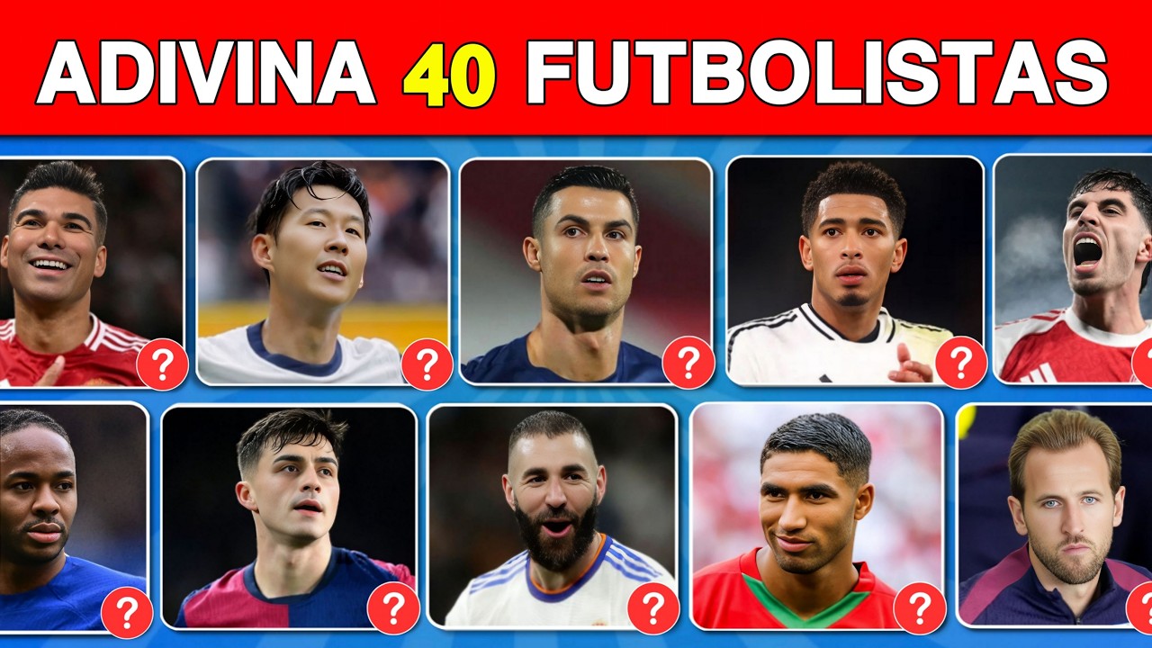 ¿Puedes Adivinar 40 Futbolistas? ⚽🔥 De Fácil a Difícil | Quiz de Fútbol | Trivia Genio