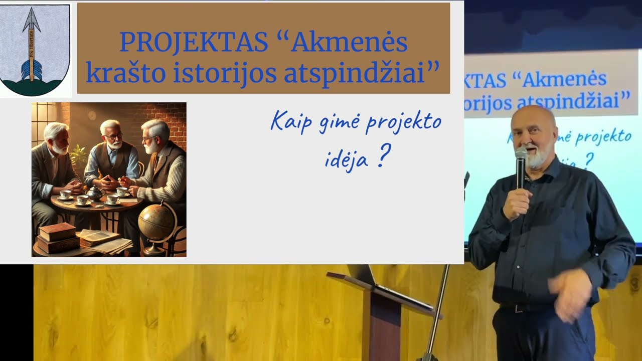 Projektą „Akmenės krašto istorijos atspindžiai“ pristato Algirdas Bučys