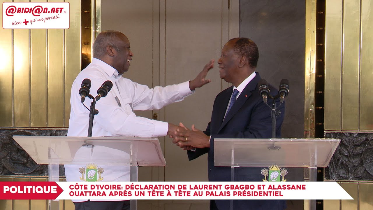 Côte d’ivoire: Déclaration de Laurent Gbagbo et Alassane Ouattara après un tête à tête au pala