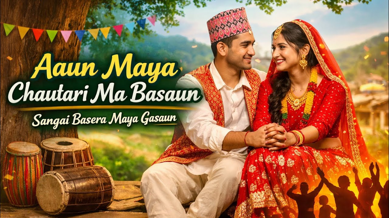 Aaun Maya Chautari Ma Basaun | Nepali Lok Dohori Bihe Song | Lyrics: Dipendra Subedi