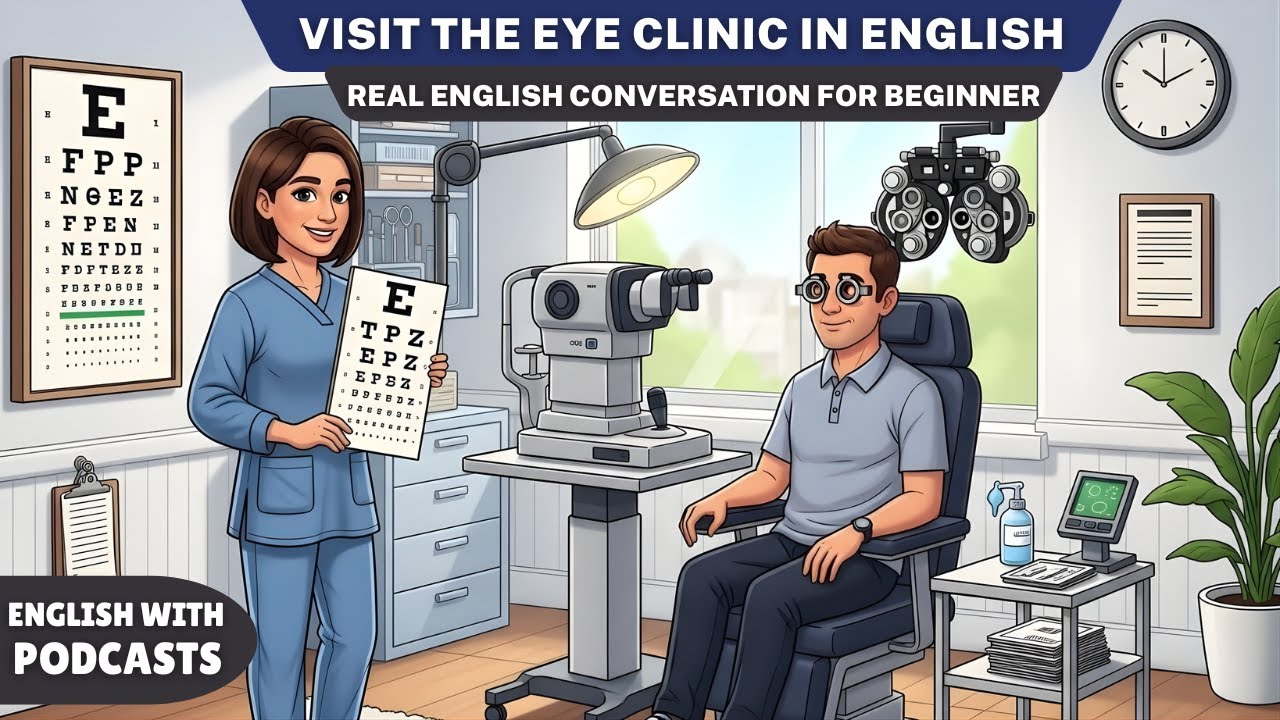 Eye Test in English | Real Medical Conversation for Beginner Learners