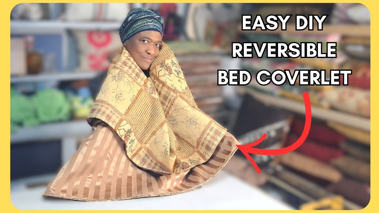 Make a Reversible Bed Coverlet From Scratch | Easy DIY