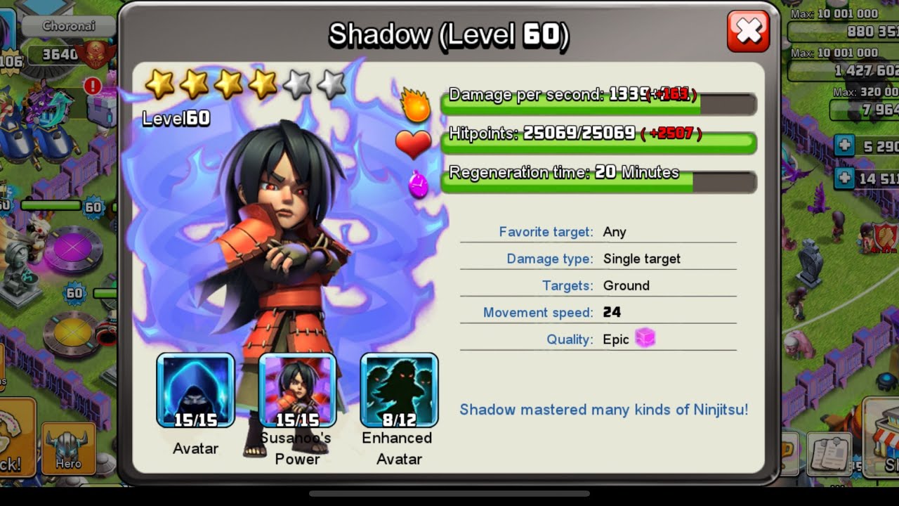 [  SHADOW  ] [ MADARA ]GAME PLAY LVL 60 X-WAR : CLASH OF ZOMBIE [ COZ ]