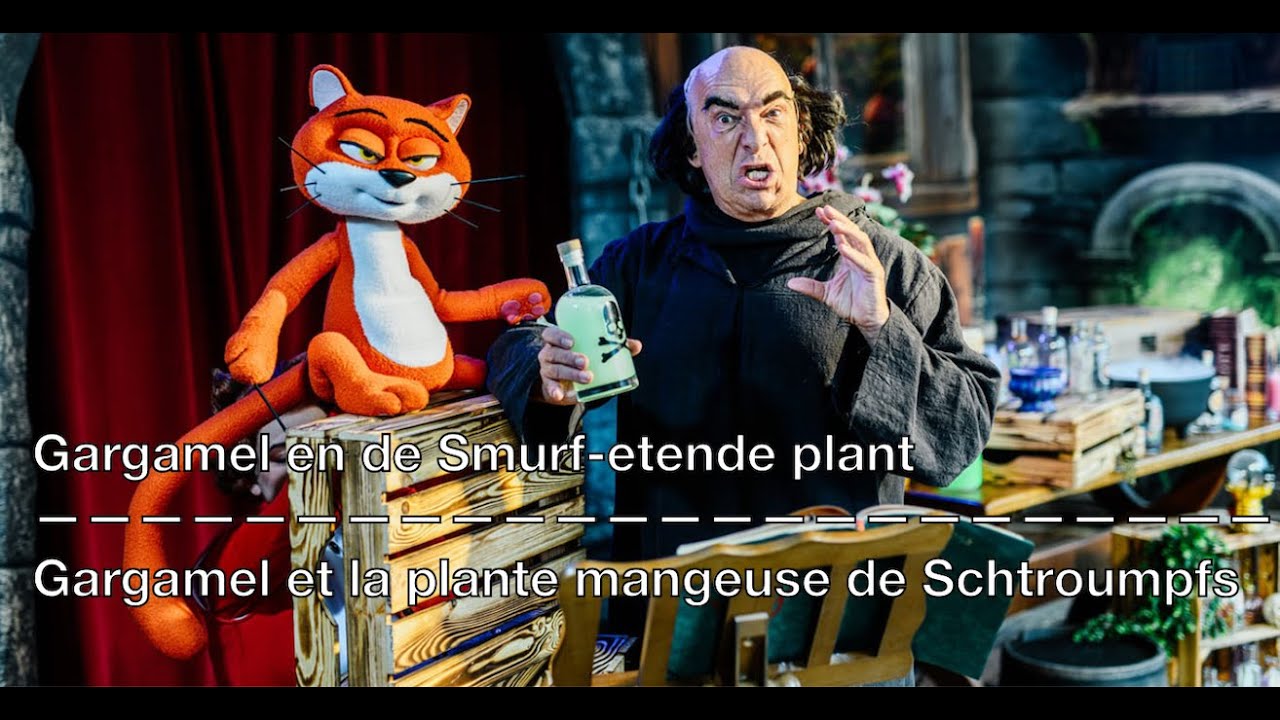 Gargamel en de Smurf-etende plant--Gargamel et la plante mangeuse de Schtroumpfs