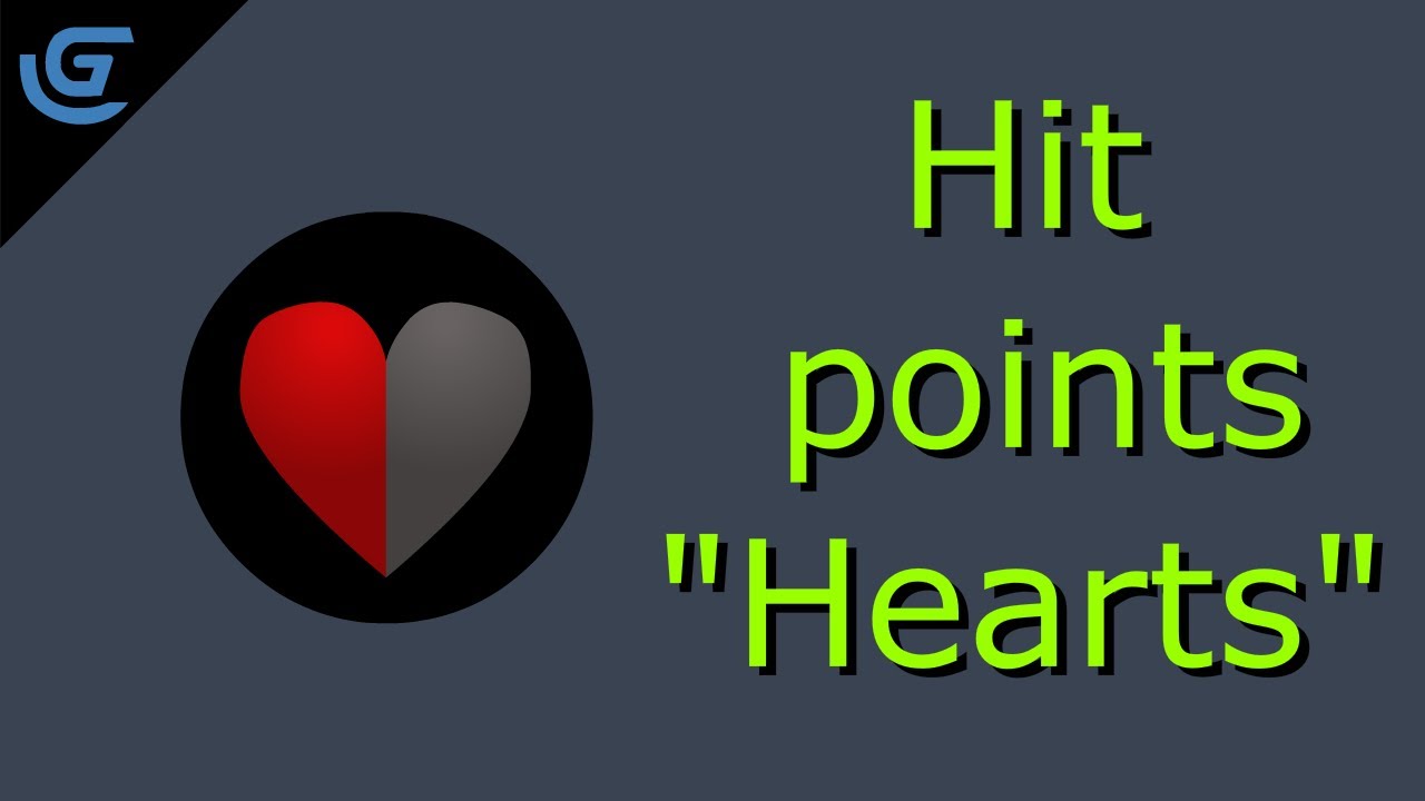 Health points as hearts in Gdevelop