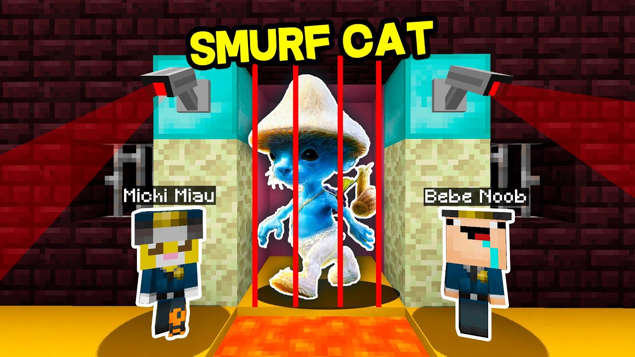 NO DEJES ESCAPAR A SMURF CAT DE LA PRISIÓN 😨 👮🏻 | LA CÁRCEL MAS SEGURA DE MINECRAFT GATO PITUFO