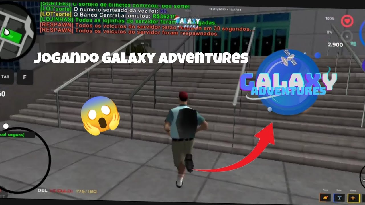 Jogando Galaxy Adventures Samp Roleplay Servidor Novo !!!😱