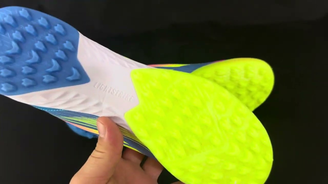 Adidas F50 Pro TF Artificial Turf Soccer Shoes - Blue/Yellow/Pink