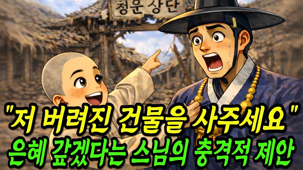 저 버려진 상단을 사세요, 한냥 은혜 갚겠다는 스님의 충격적 제안..  야담|민담|고부|권성징악