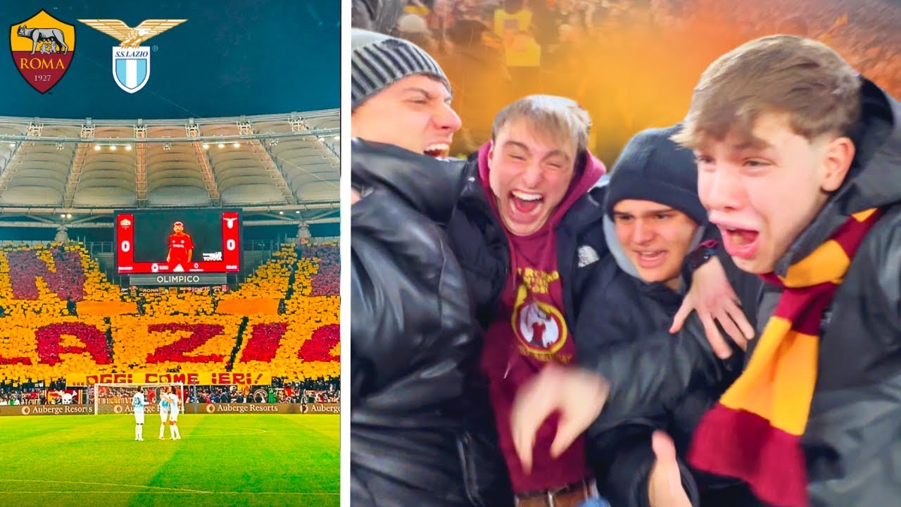 The MOMENT ROMA WIN THE DERBY vs LAZIO