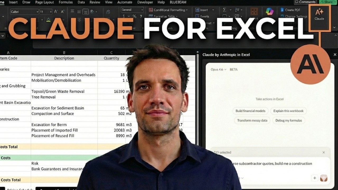Claude AI + Excel: Use cases across estimating, contract management and scheduling
