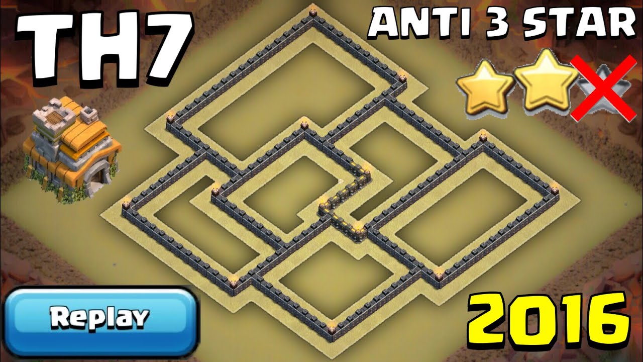 Clash of Clans TH7 War Base 2016 + WITH REPLAYS PROOF [Anti 3 Star] - Town Hall 7 CoC