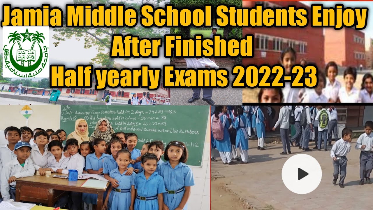 Jamia Middle School Students Enjoy with Half yearly Exam Finished 2022-23