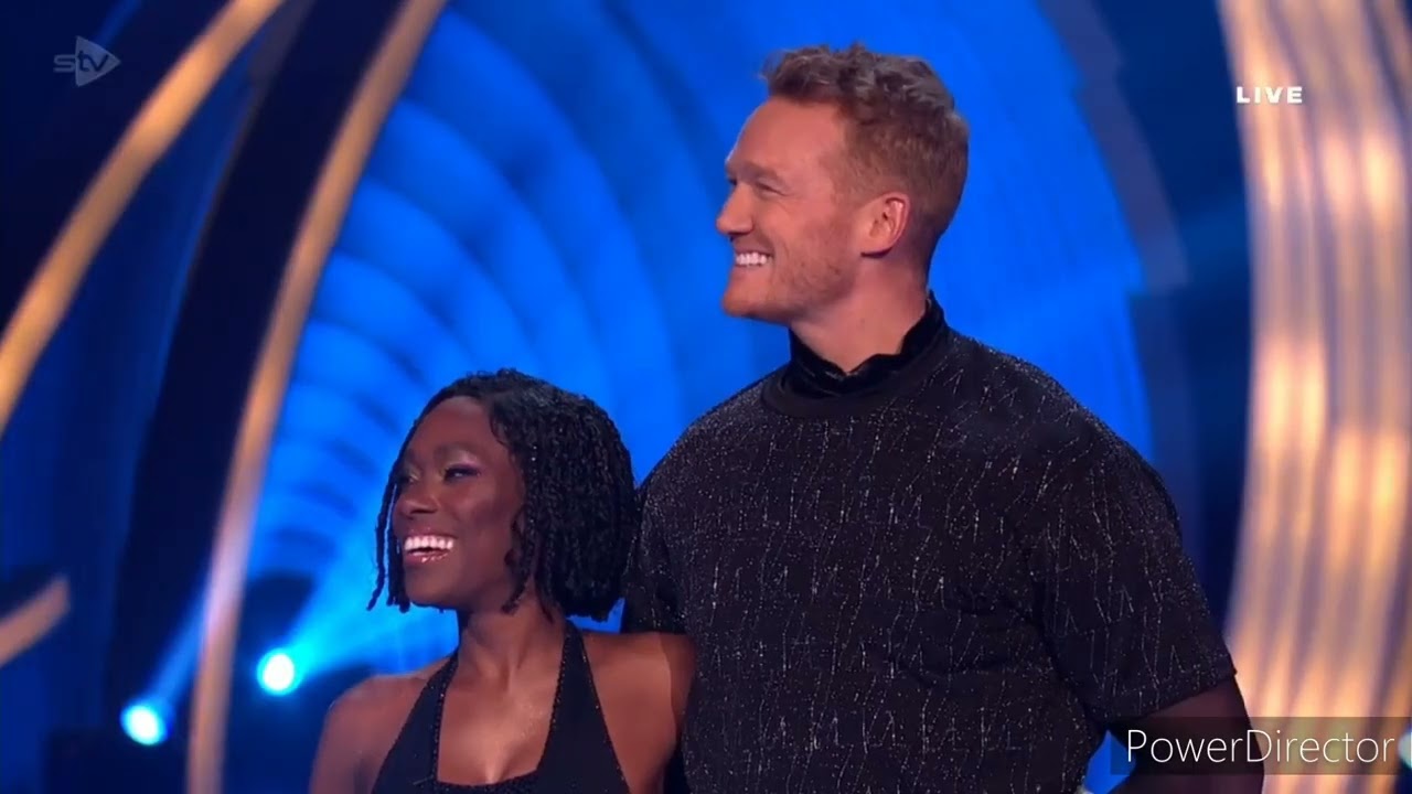 Greg Rutherford and Vanessa James skating at Dancing On Ice (Semi Final) (Flying) (3/3/24)