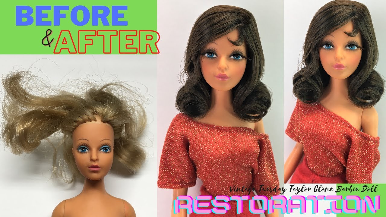 Vintage Tuesday Taylor Barbie Clone Doll Repair Restore Restoration Before After How To
