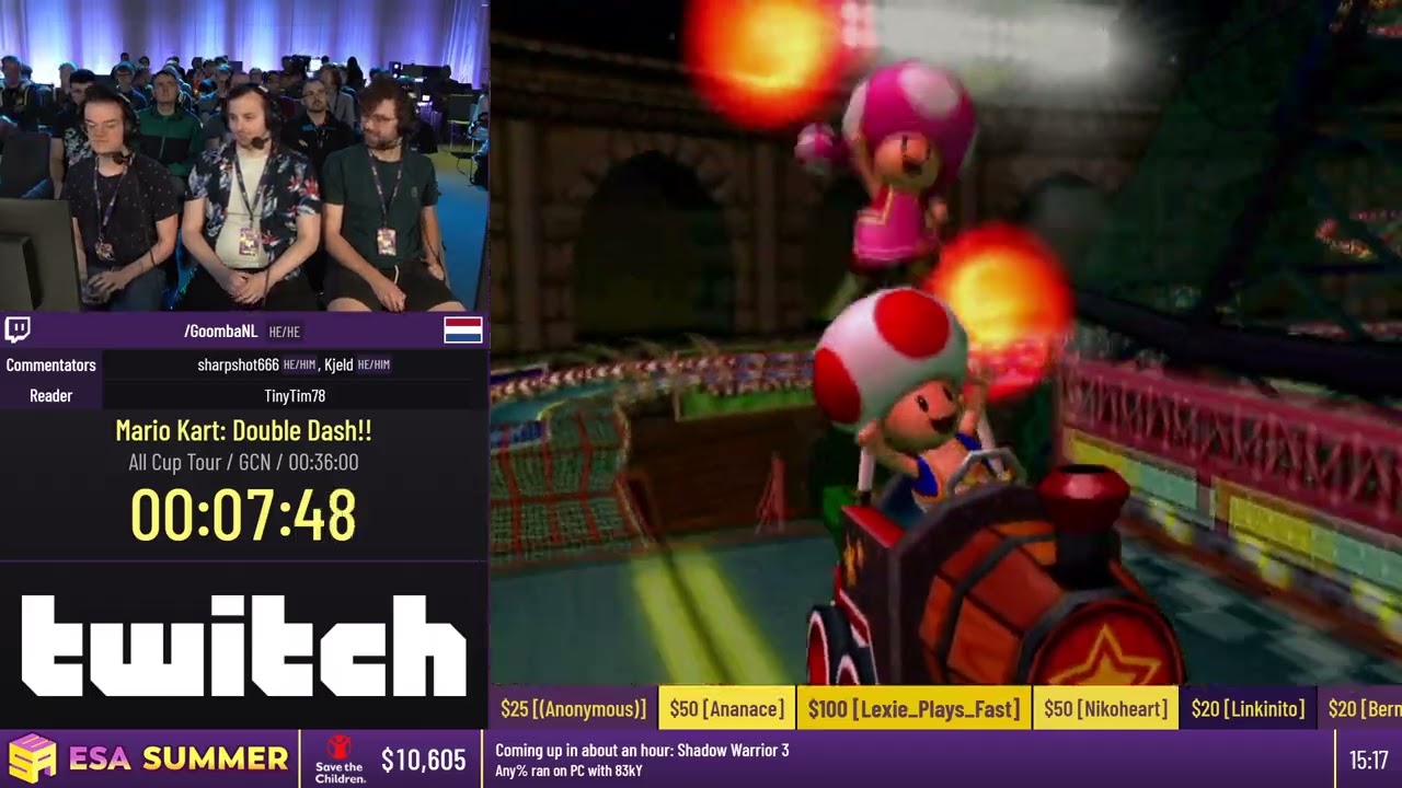 Mario Kart: Double Dash!! [All Cup Tour] от GoombaNL - #ESASummer22