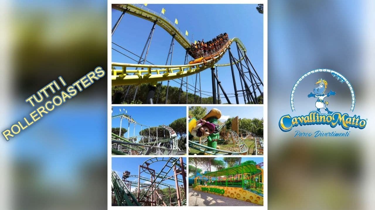 Tutti i Rollercoasters di Cavallino Matto OnRide - 4K