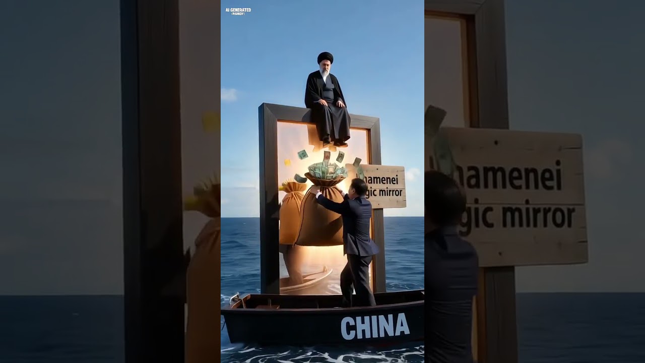 &ldquo;In the Ocean, Khamenei&rsquo;s Magic Mirror Gives Rewards&hellip; But Trump Gets Chaos! 😂🌊&rdquo;