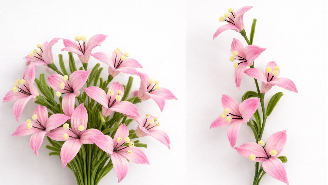 簡単💐モールフラワーの作り方⟡.·【How to pipe cleaner flowers】