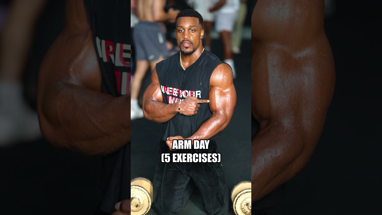 ARM DAY 🔥 (5 Exercises) - comment &ldquo;COACH&rdquo; for meals & coaching 🥬
