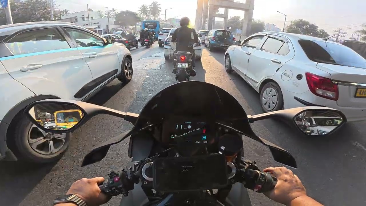 16Jan2026 - BMW S1000RR Bangalore Biker - Daily Ride - OfficeToHome
