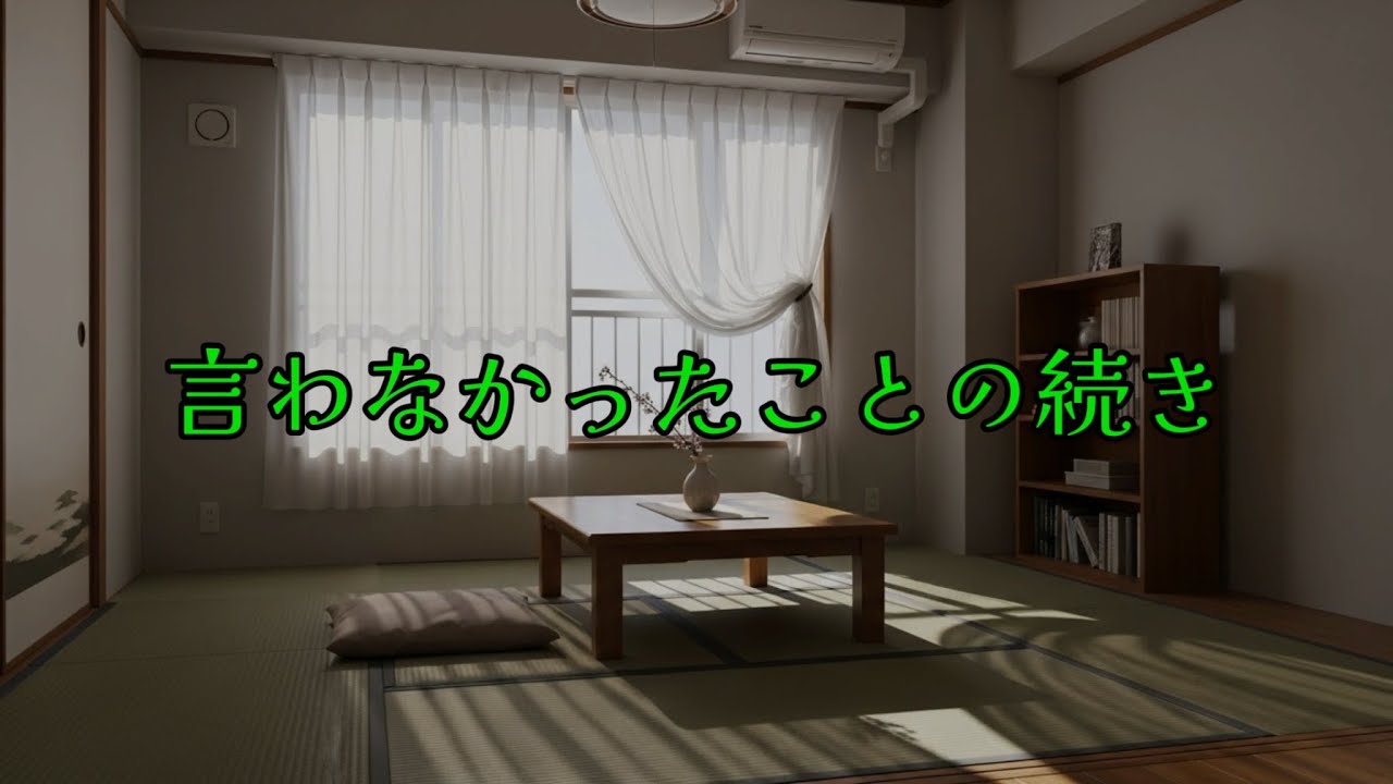 言わなかったことの続き