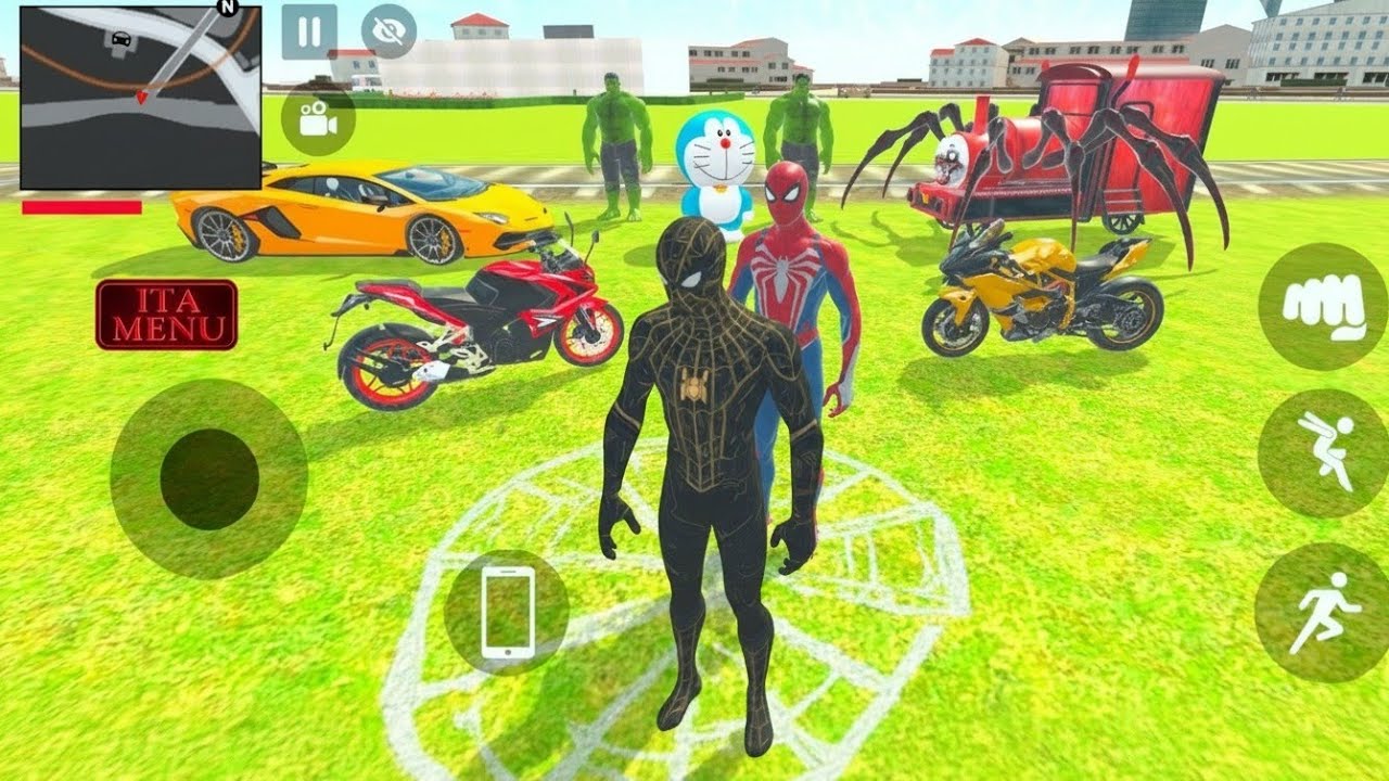 🎮 Black Spider-Man vs Red Spider-Man🤑 Brutal attack or Police action 🙏 Indian Theft Aura Simulator  
