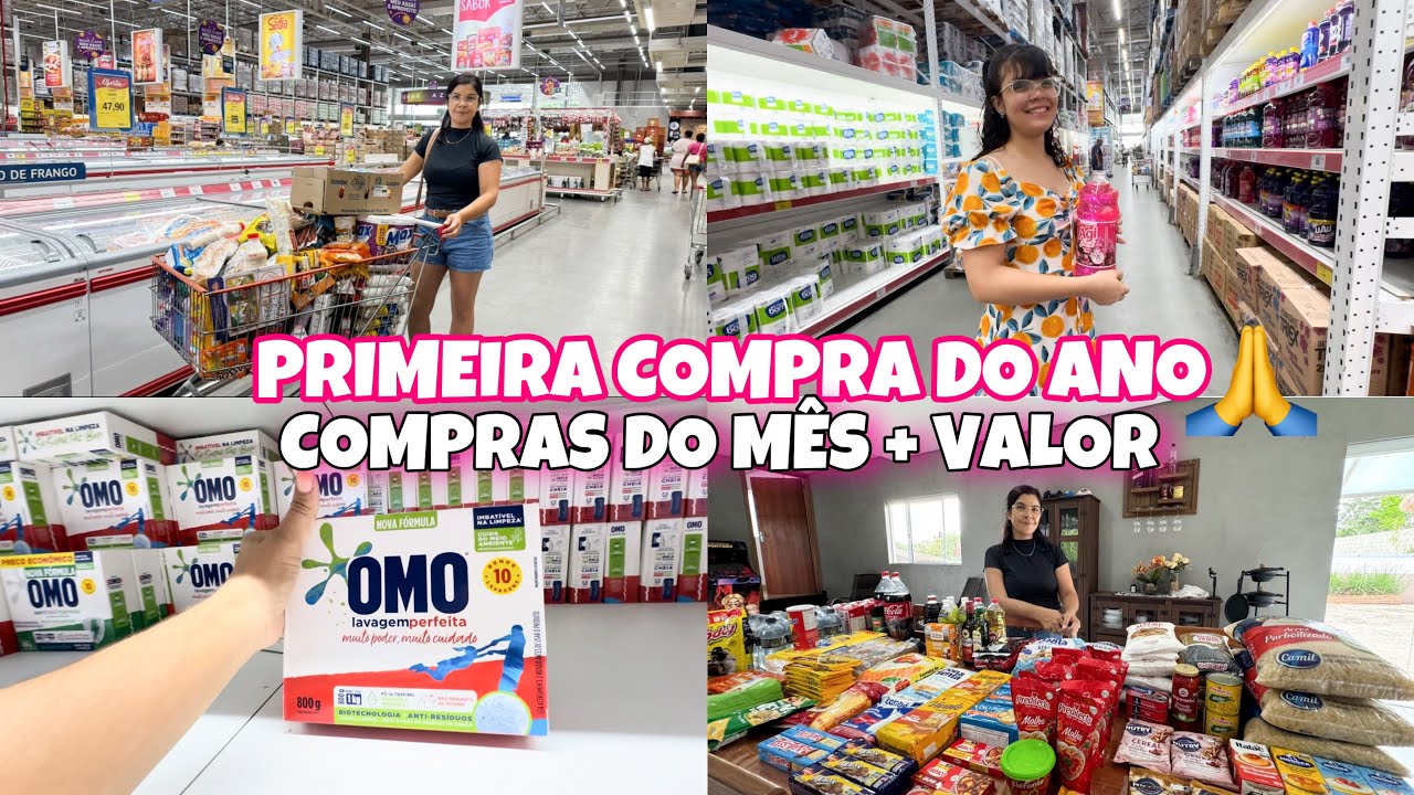 COMPRAS DO MÊS NO ASSAÍ ATACADISTA | VALOR TOTAL 🤑