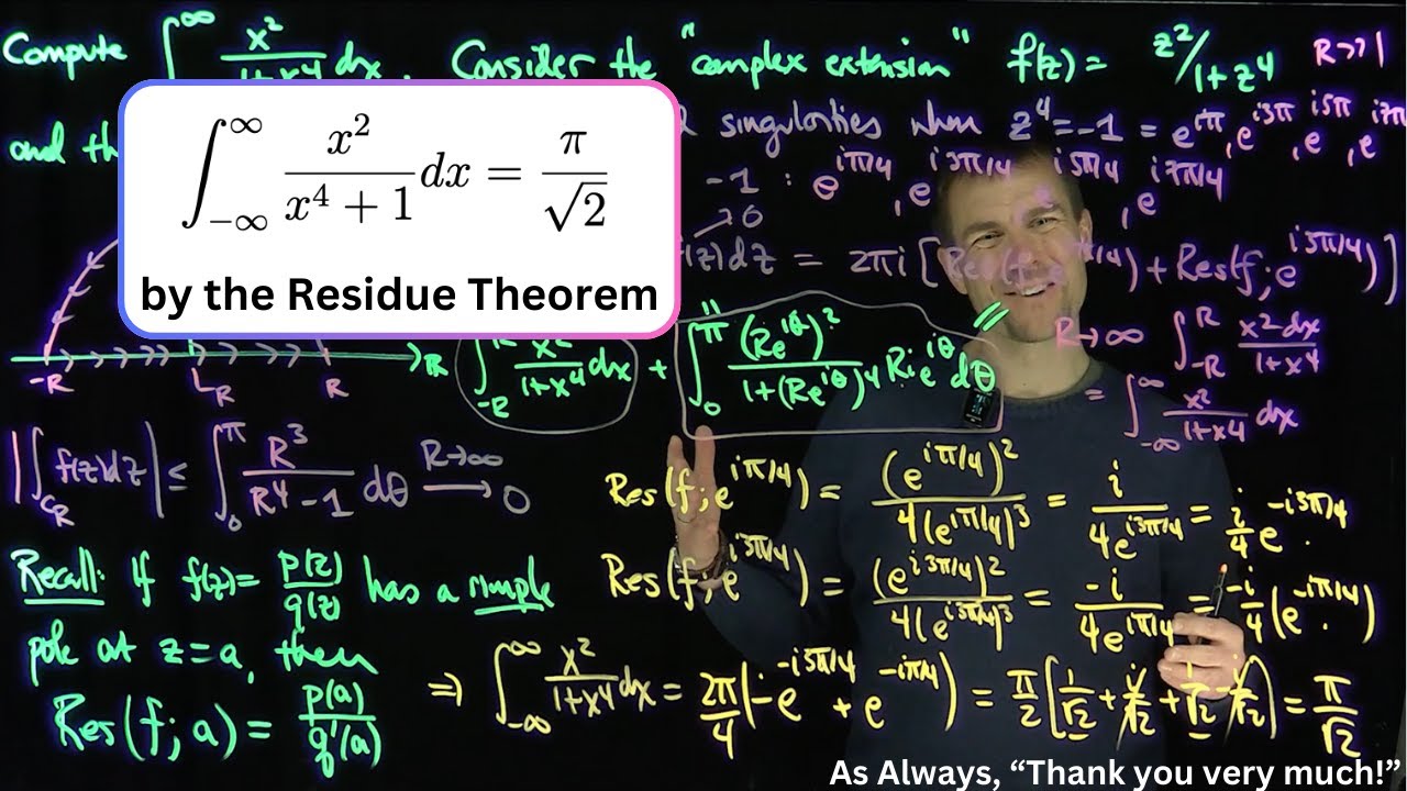 Improper Integrals with the Residue Theorem: Example 1