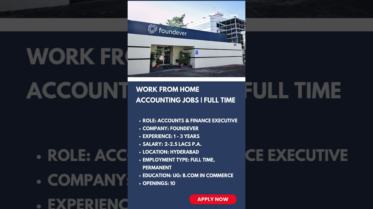 Work From Home Accounting jobs | Full Time | Link in Description | #shorts #job #account