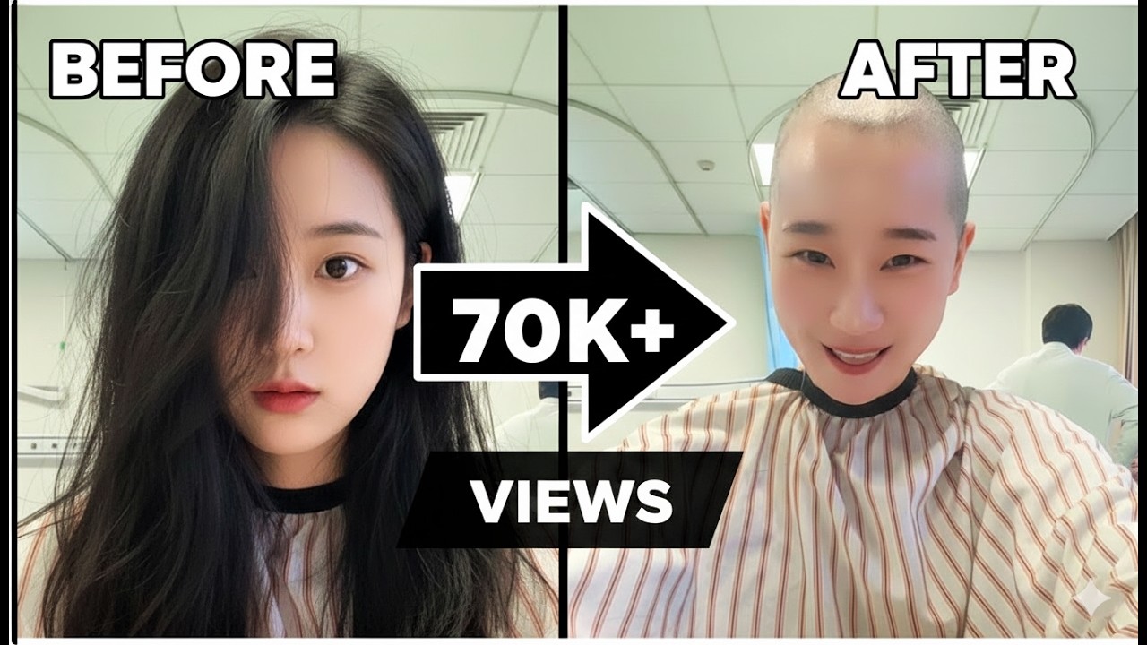 Gorgeous Girl Goes Completely Bald 😍💇‍♀️ | Beautiful Girl Headshave 🪒