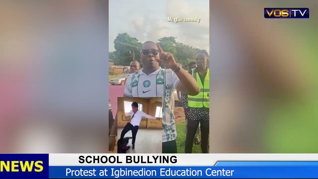 Protest at Igbenedion Education Center Over Case of Bullying #benincity  #bullyingstory