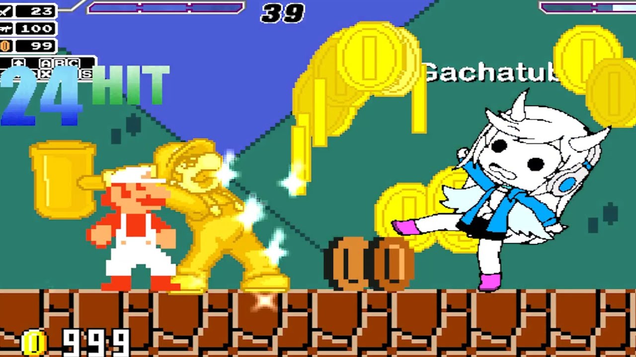 NEW MADNESS MARIO & GOLD MARIO DESTROYS MUGEN CHARACTERS IN SURVIVAL MODE